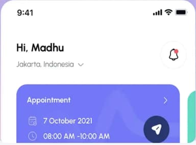 Mobile app interface